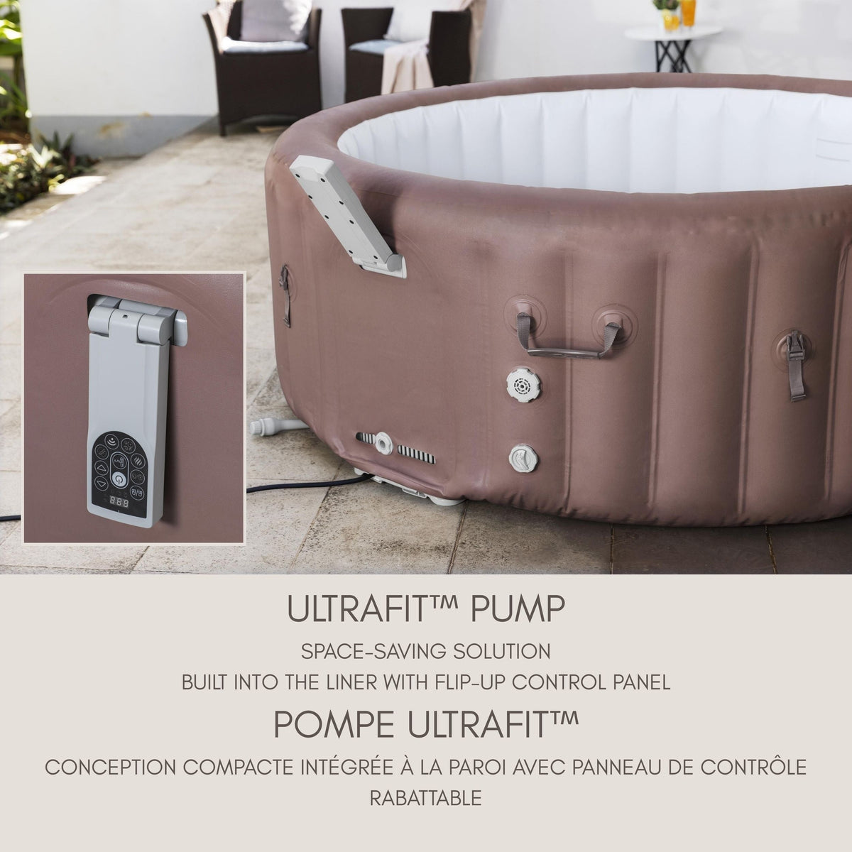 Spa Hawaii Smart AirJet 6-Person Terracotta Round Spa, 77-in x 28-in D4L8 - product image 6