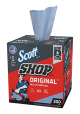 Multi-Purpose Shop Paper Towels, 9 x 12-in, Blue, 200-pk F3S0 - product image 1