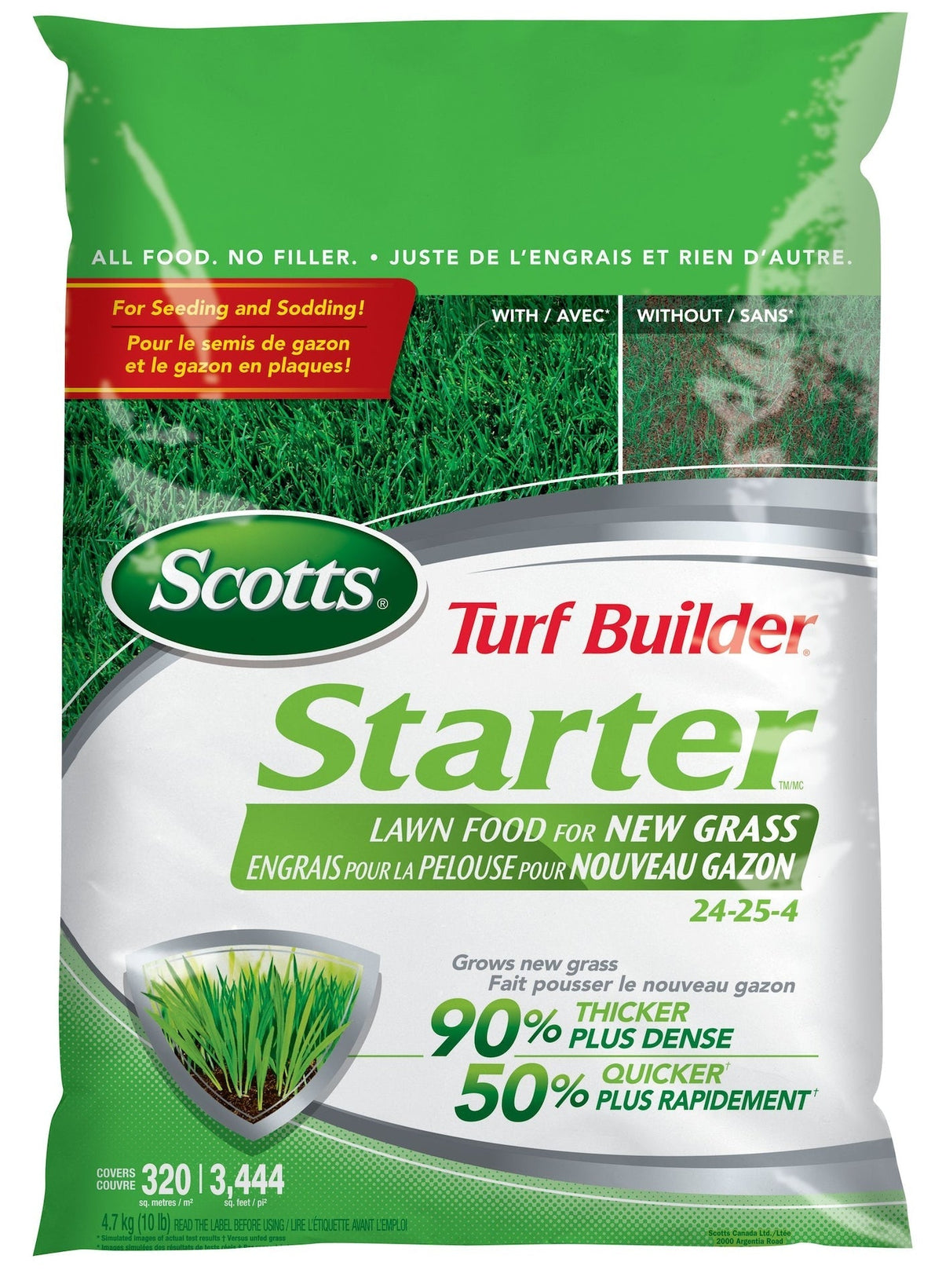 Turf Builder Starter Lawn Fertilizer, 24-25-4 For New Grass, 320-m2 Q1H2 - product image 1