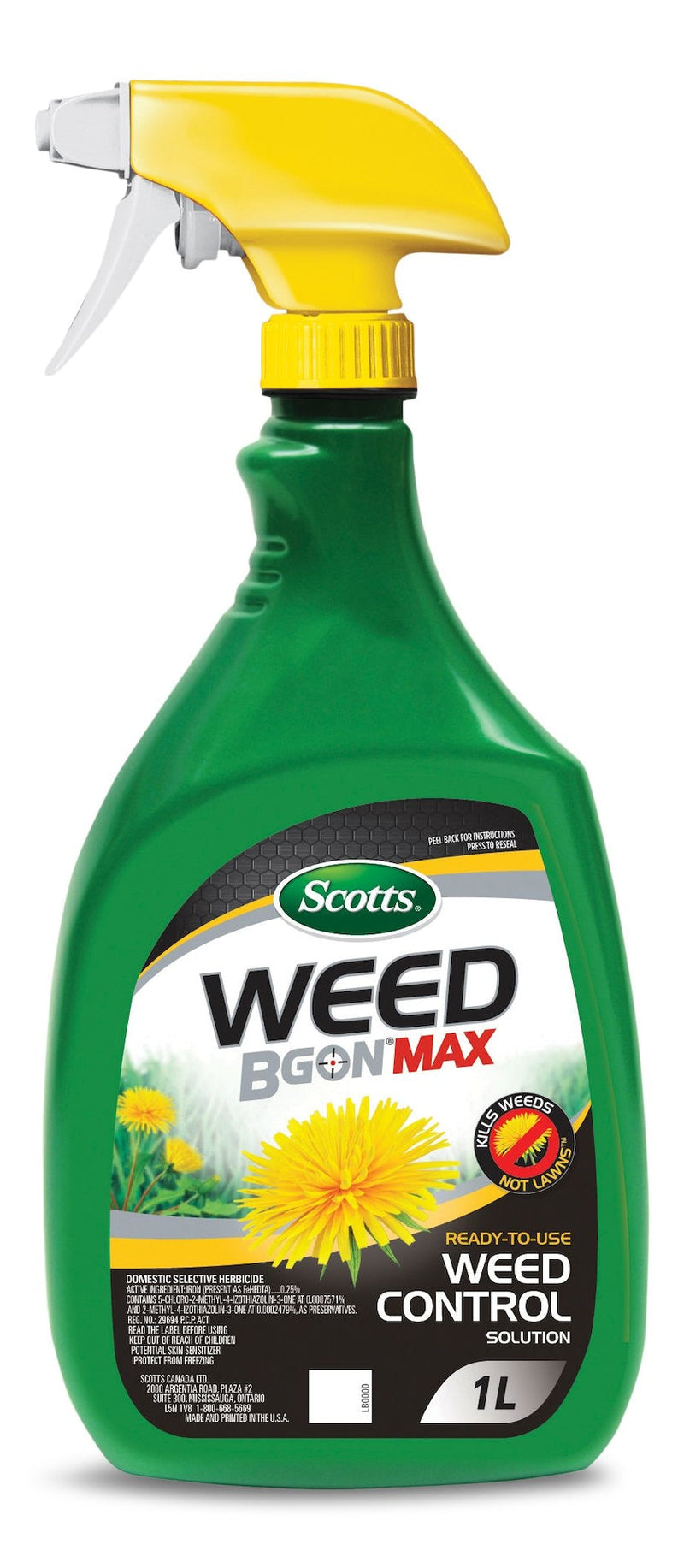 Weed B Gon MAX Ready-to-Use Weed Control/Killer, Herbicide for Lawns, 1-L C3J9