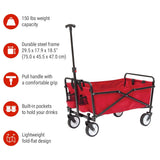 Outdoor Collapsible Folding Utility Wagon with Cup Holders, 150-lb Capacity T6G8 - product image 8