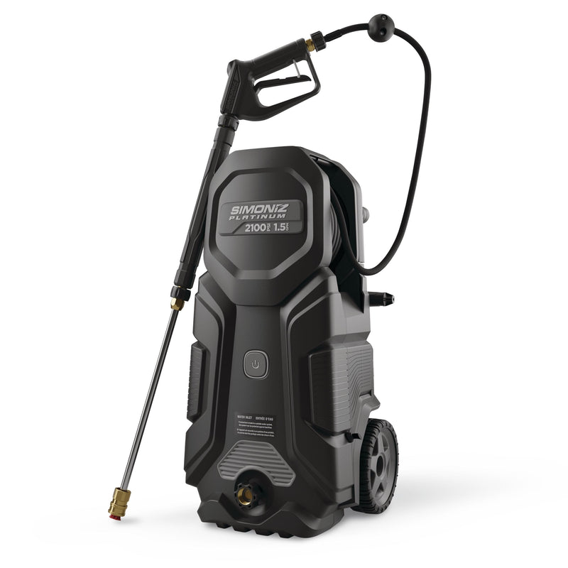 Platinum 2100 PSI 1.5 GPM Corded Cold Water Wheeled Brushed Electric Pressure Washer with Foam Blaster A2I0