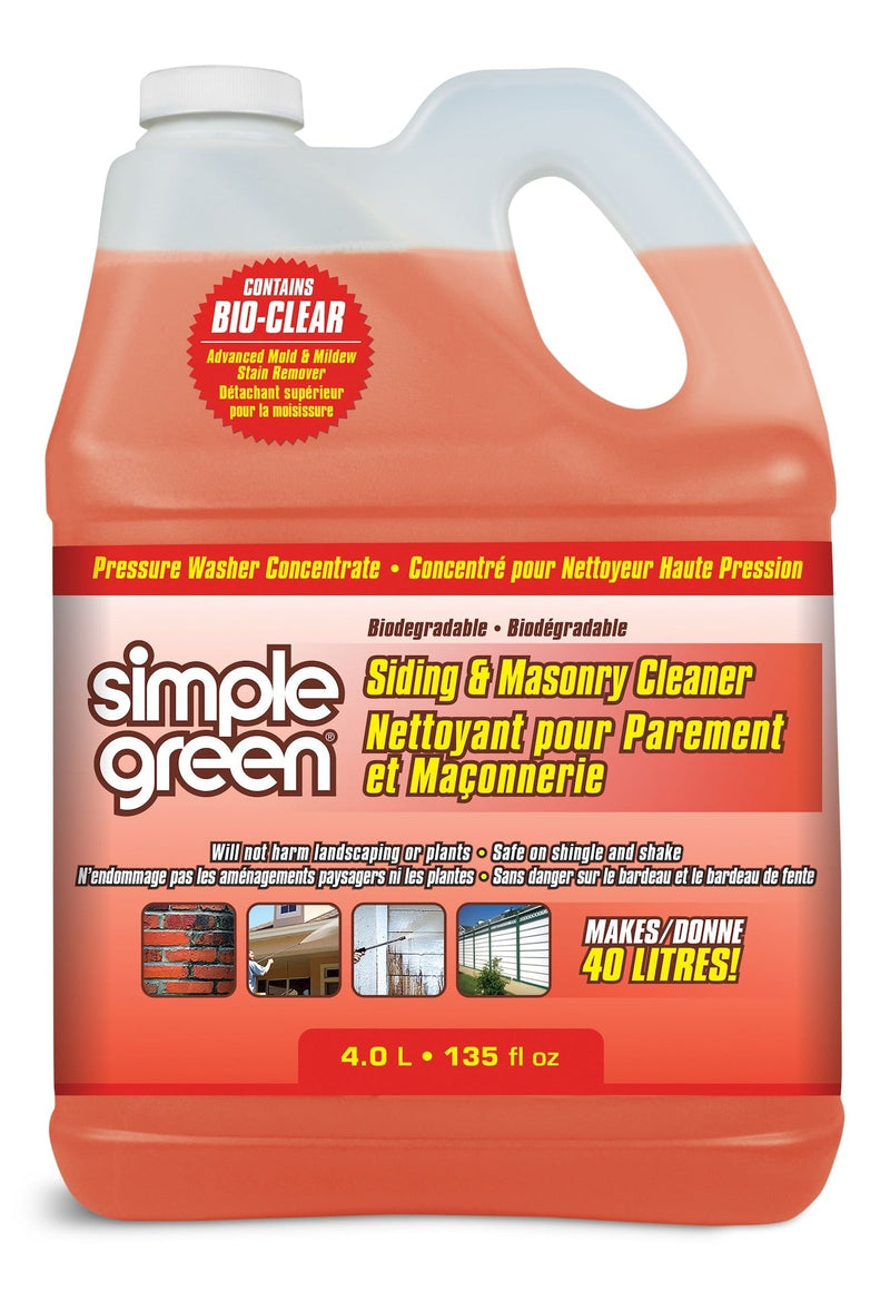 Green Siding & Masonry Pressure Washer Detergent, 4L G5V7