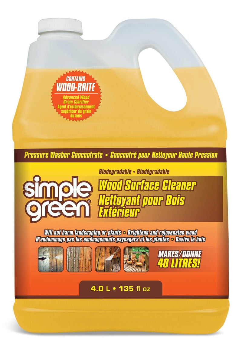 Green Wood Surface Concentrate Pressure Washer Detergent, 4L F0S2