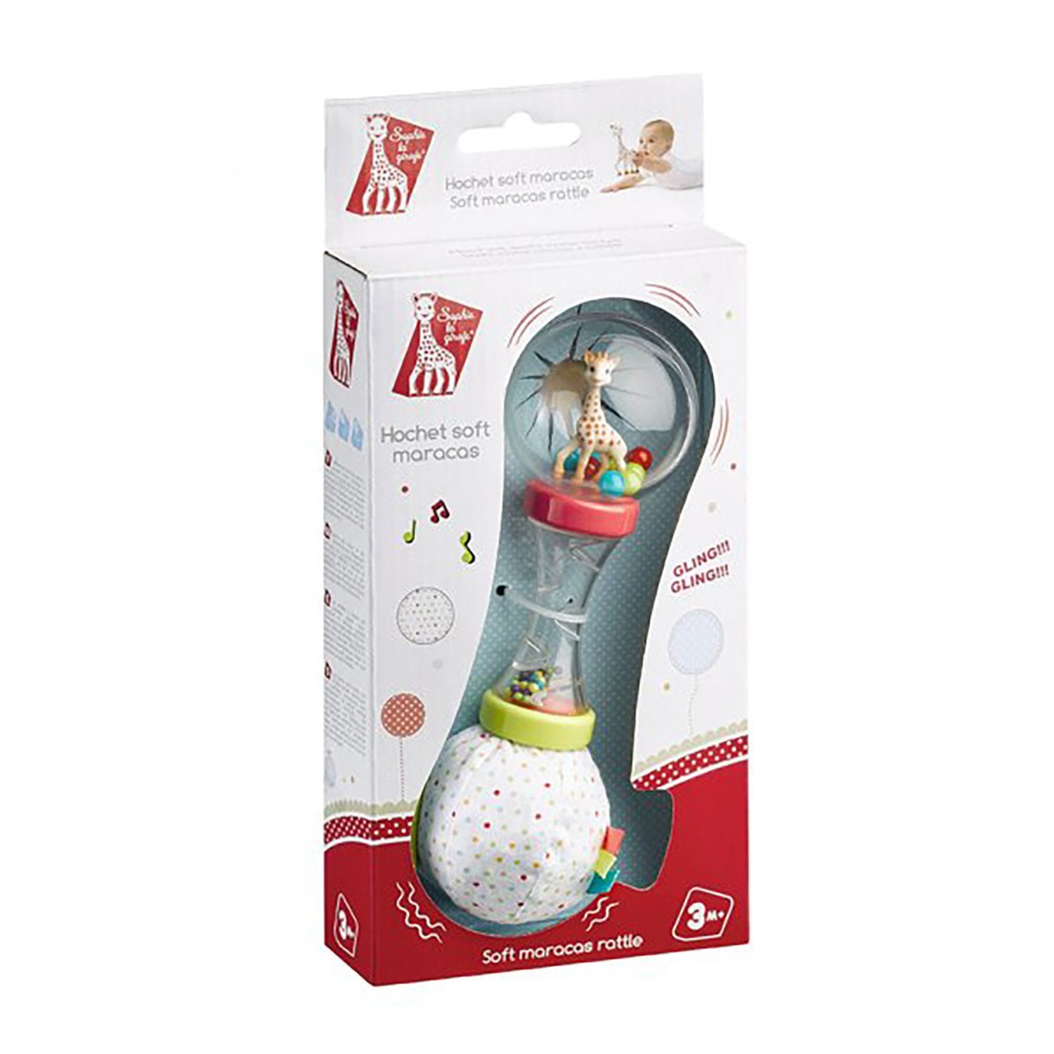La Girafe Soft Maracas Rattle for Babies, Ages 3+ P1Z1 - product image 3