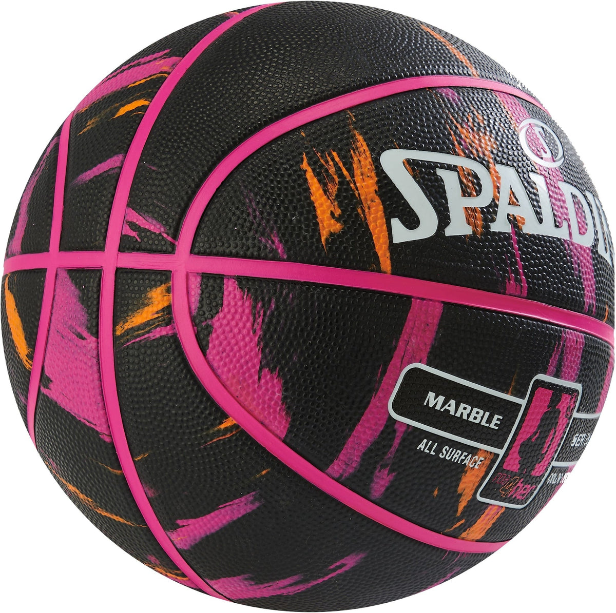 Marble Series 4Her Outdoor Rubber Basketball, Size 6 (28.5-in), Black/Pink K8F3 - product image 3