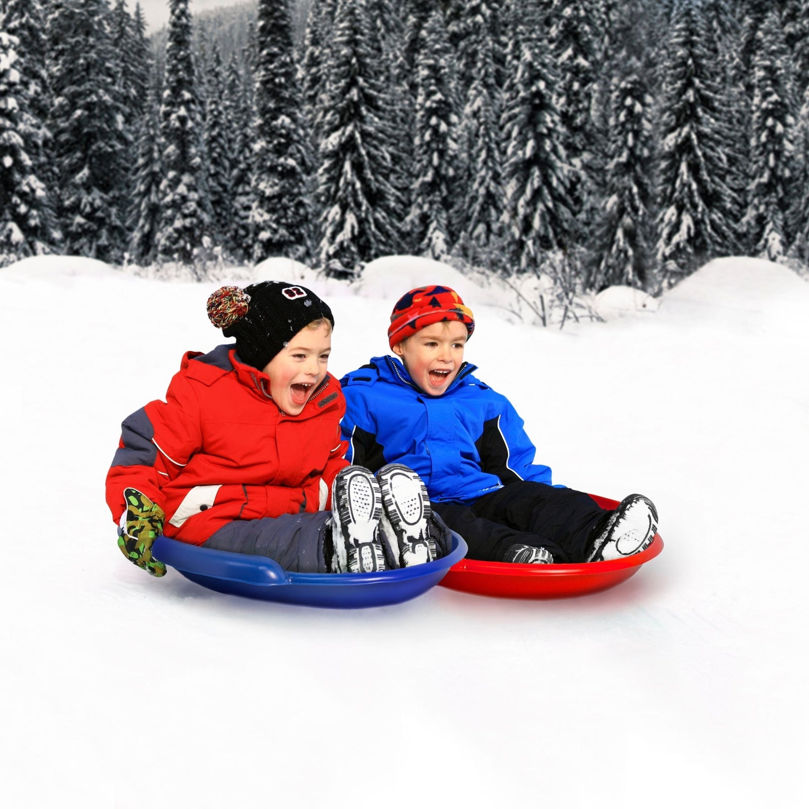 Kids' 1-Person Lightweight Plastic Winter Snow Saucer Sled/Toboggan D3K3 - product image 7