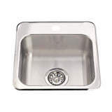 Steel Queen Drop-In 1-Hole Stainless Steel Sink, 15x15-in V7S2 - product image 1