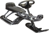 GT King Size Kids' 2-Person Winter Snow Racer Sled with Steering Wheel & Brakes, Grey C1L8 - product image 1