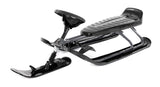 GT King Size Kids' 2-Person Winter Snow Racer Sled with Steering Wheel & Brakes, Grey C1L8 - product image 4