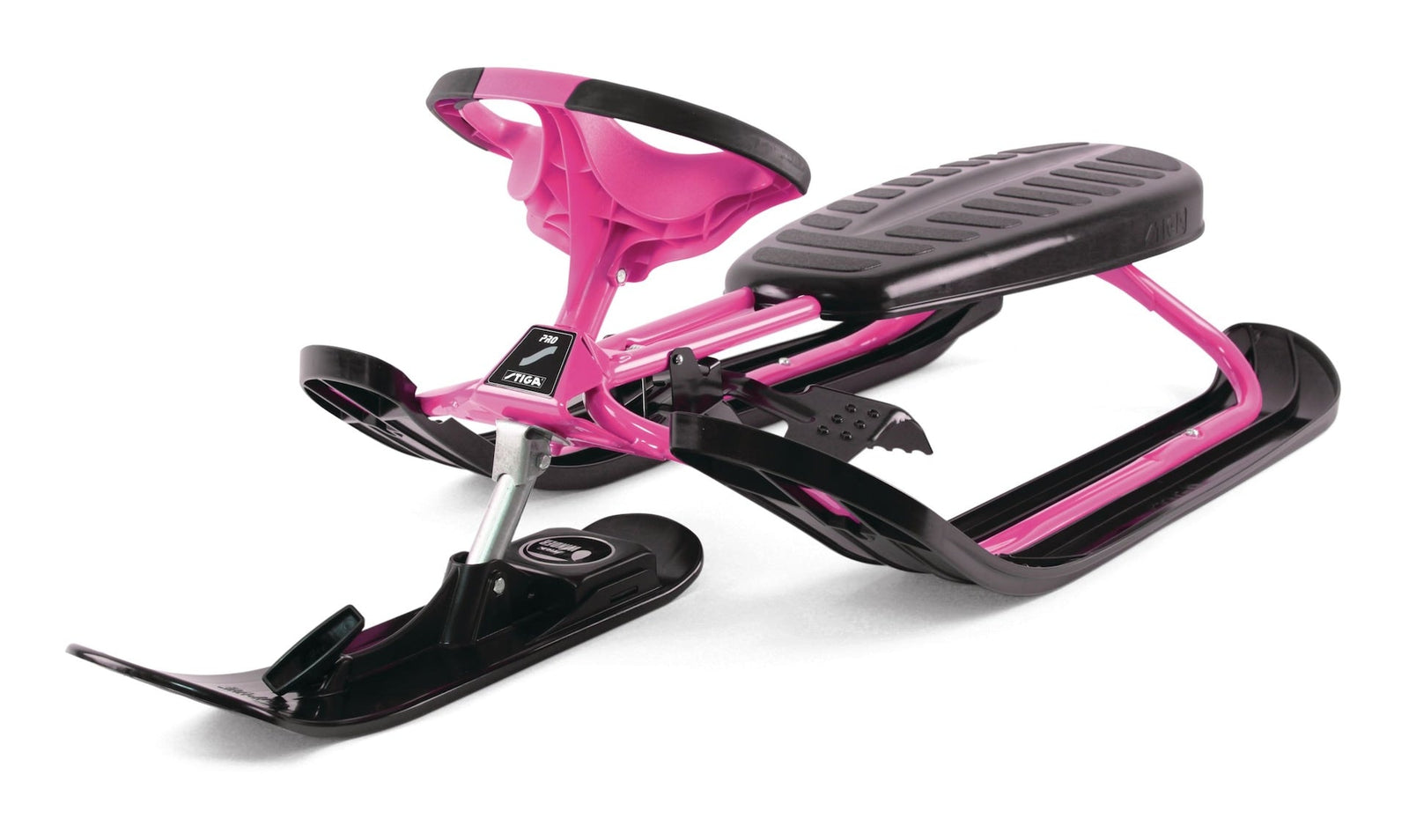 GT Racer Curve Kids' 1-Person Winter Snow Ski Sled with Steering Wheel & Brakes, Assorted Colours O4M4 - product image 1