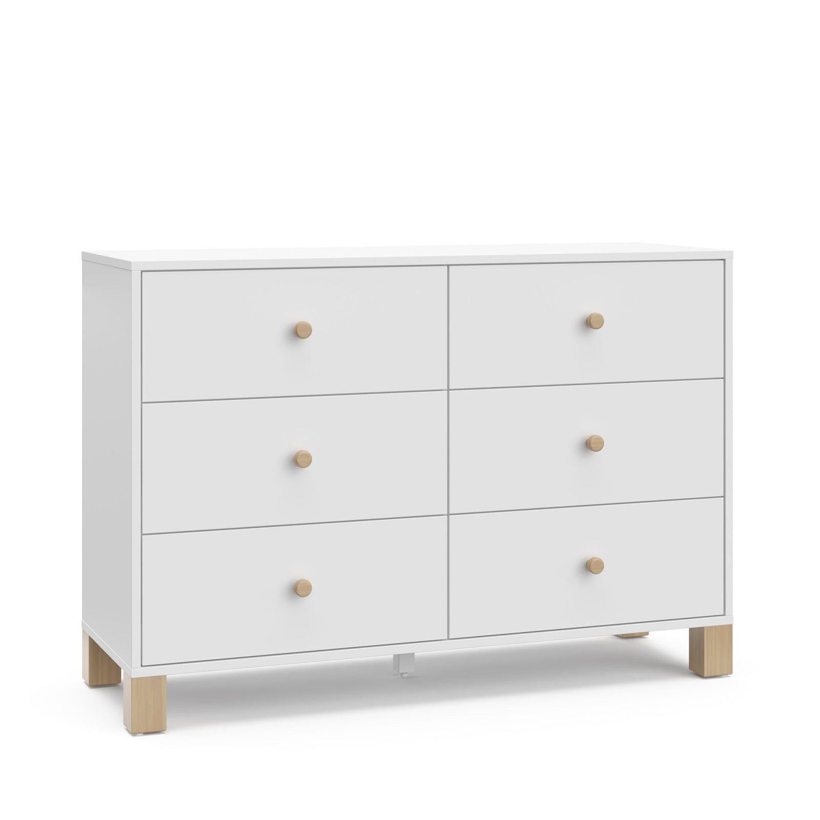 California 6-Drawer White/Driftwood Double Dresser/Chest R1A7 - product image 1