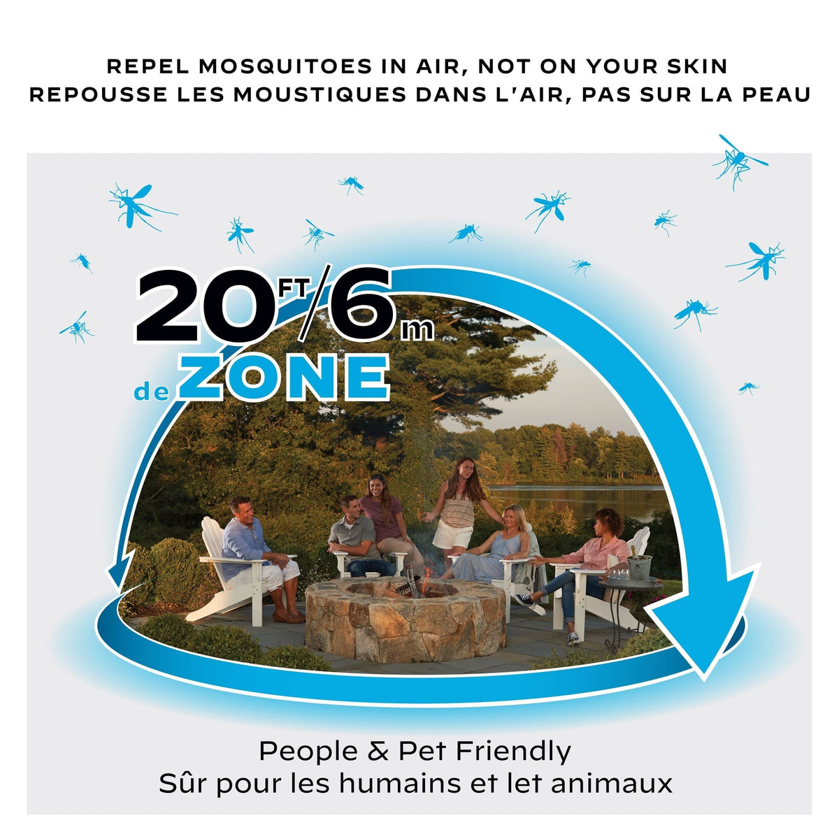 E-ZoneGuard Patio Rechargeable Mosquito Repeller with 12-Hr Refill and 5.5-Hr Battery, Royal Blue J0Q2 - product image 4