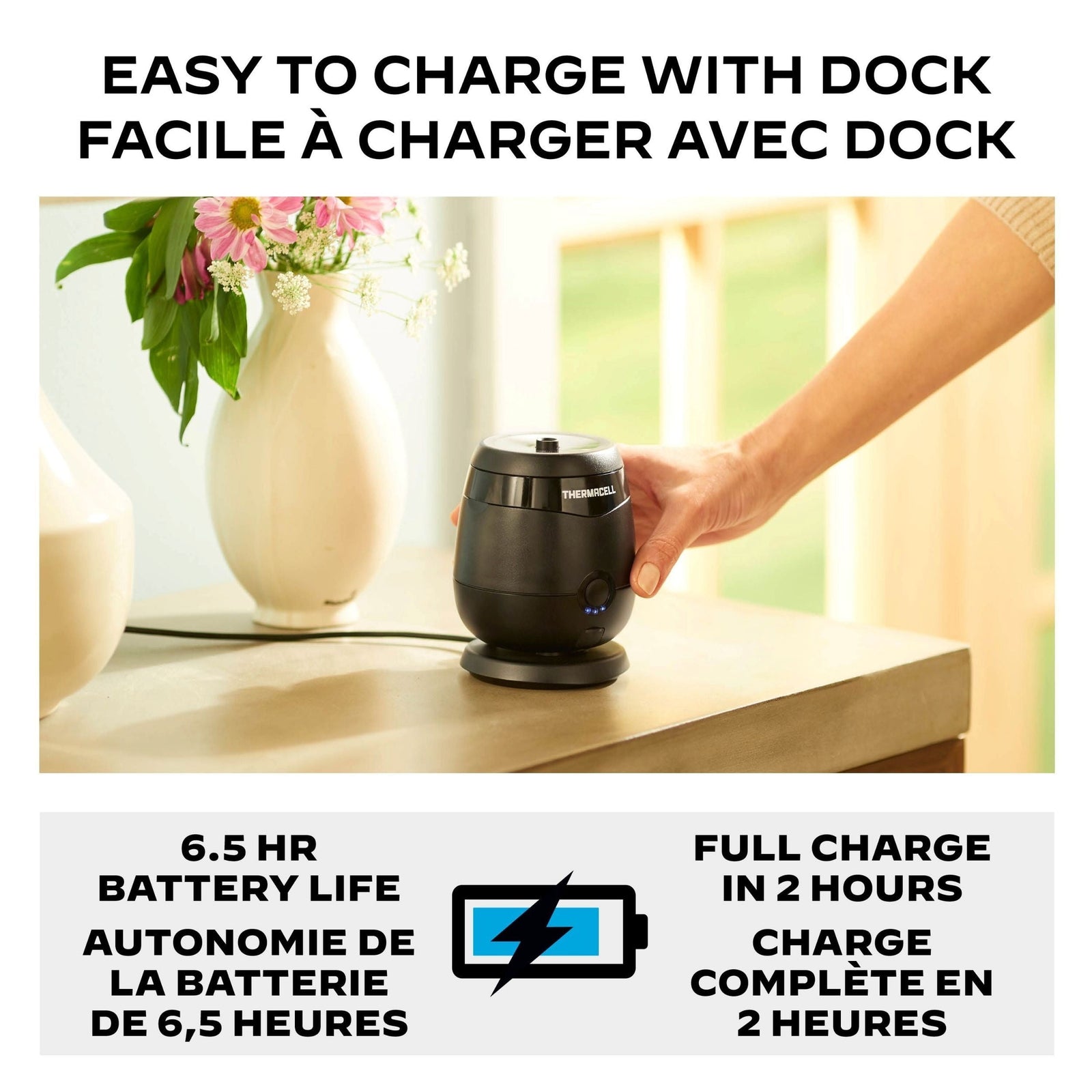 E-ZoneGuard Patio+ Rechargeable Mosquito Repeller with 36-Hr Refill and 6.5-Hr Battery H1Q7 - product image 5