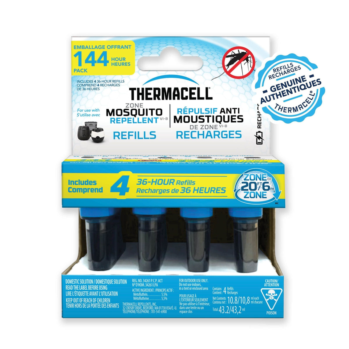 E-ZoneGuard Rechargeable Mosquito Repellent Refill 144-Hour Pack F1W0 - product image 4