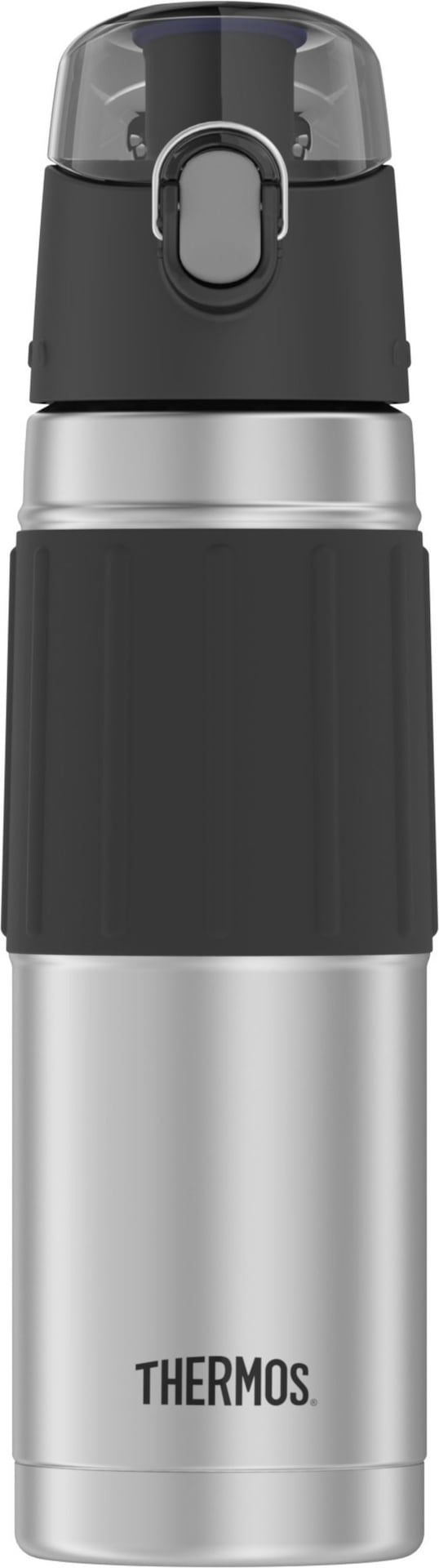 Stainless Steel Water Bottle, 530-mL, Black, with Push Button Lid N7F2 - product image 1