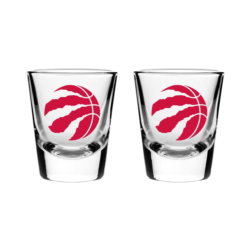 Toronto Raptors Heavy Base Shot Glass Set For Basketball Fans/Collectors, 2-oz, 2-pk G0E9