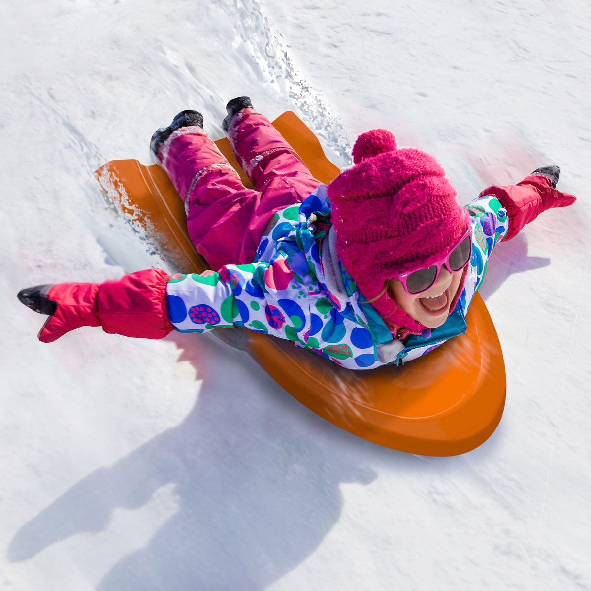 Kids' 2-Person Lightweight Plastic Winter Snow Sled Toboggan A9U5 - product image 4