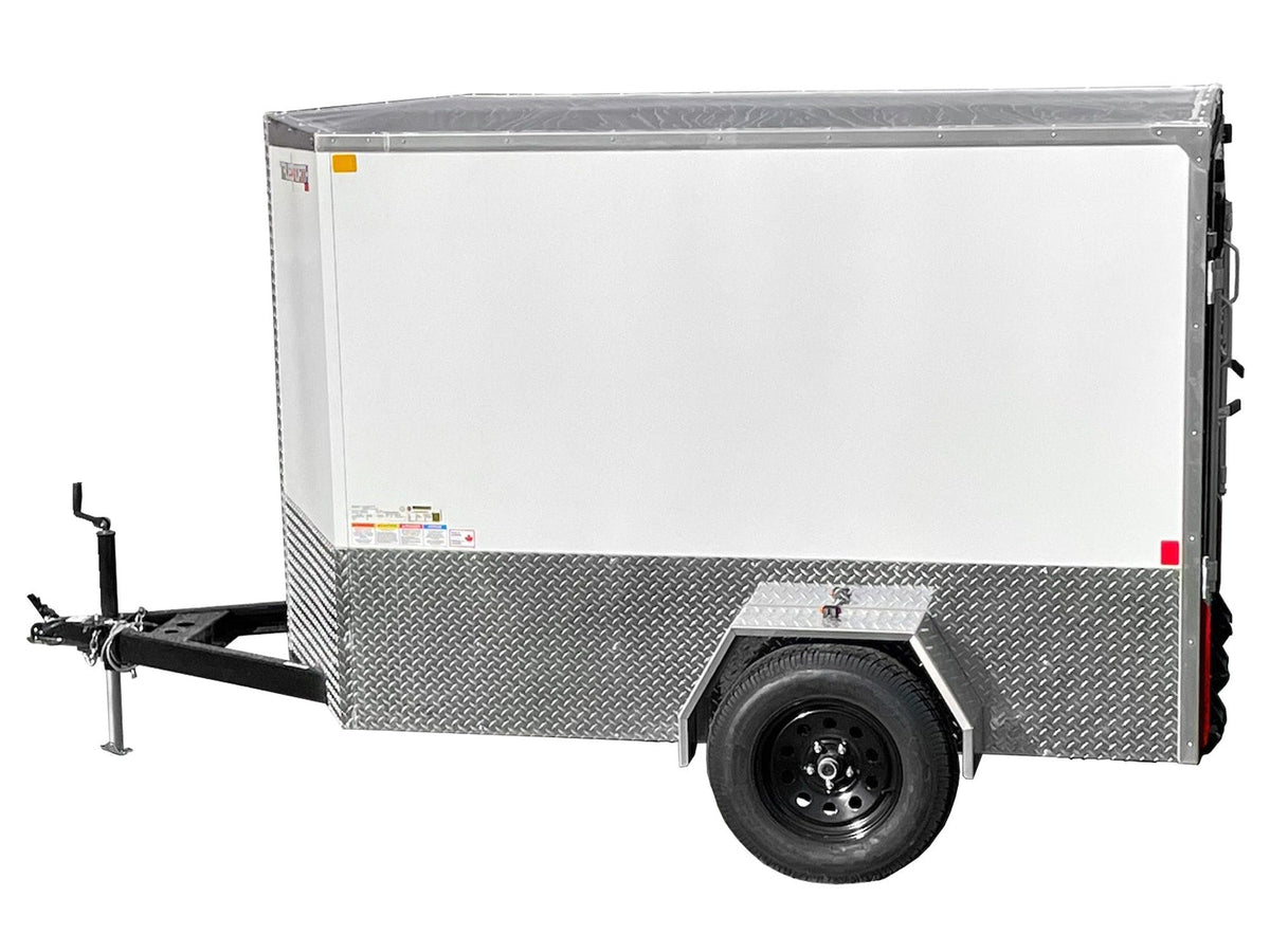 5 x 8-ft Enclosed Trailer with Ramp Door, White X5E1 - product image 2