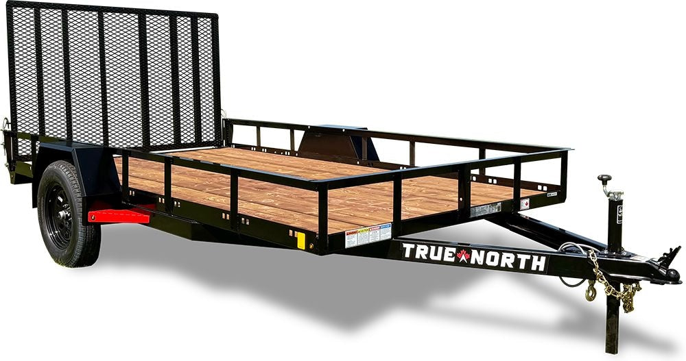 77-in x 12-ft Utility Trailer With Gate, Black Y8F5 - product image 1