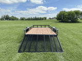 77-in x 12-ft Utility Trailer With Gate, Black Y8F5 - product image 2