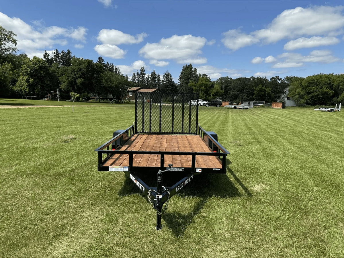 77-in x 12-ft Utility Trailer With Gate, Black Y8F5 - product image 3