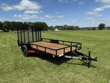 77-in x 12-ft Utility Trailer With Gate, Black Y8F5 - product image 4