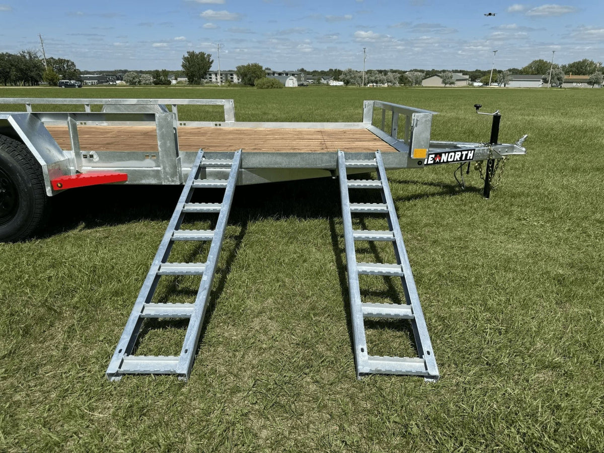 83-in x 14-ft Utility Trailer with Gate & Side ATV Ramps, Galvanized F5V2 - product image 2