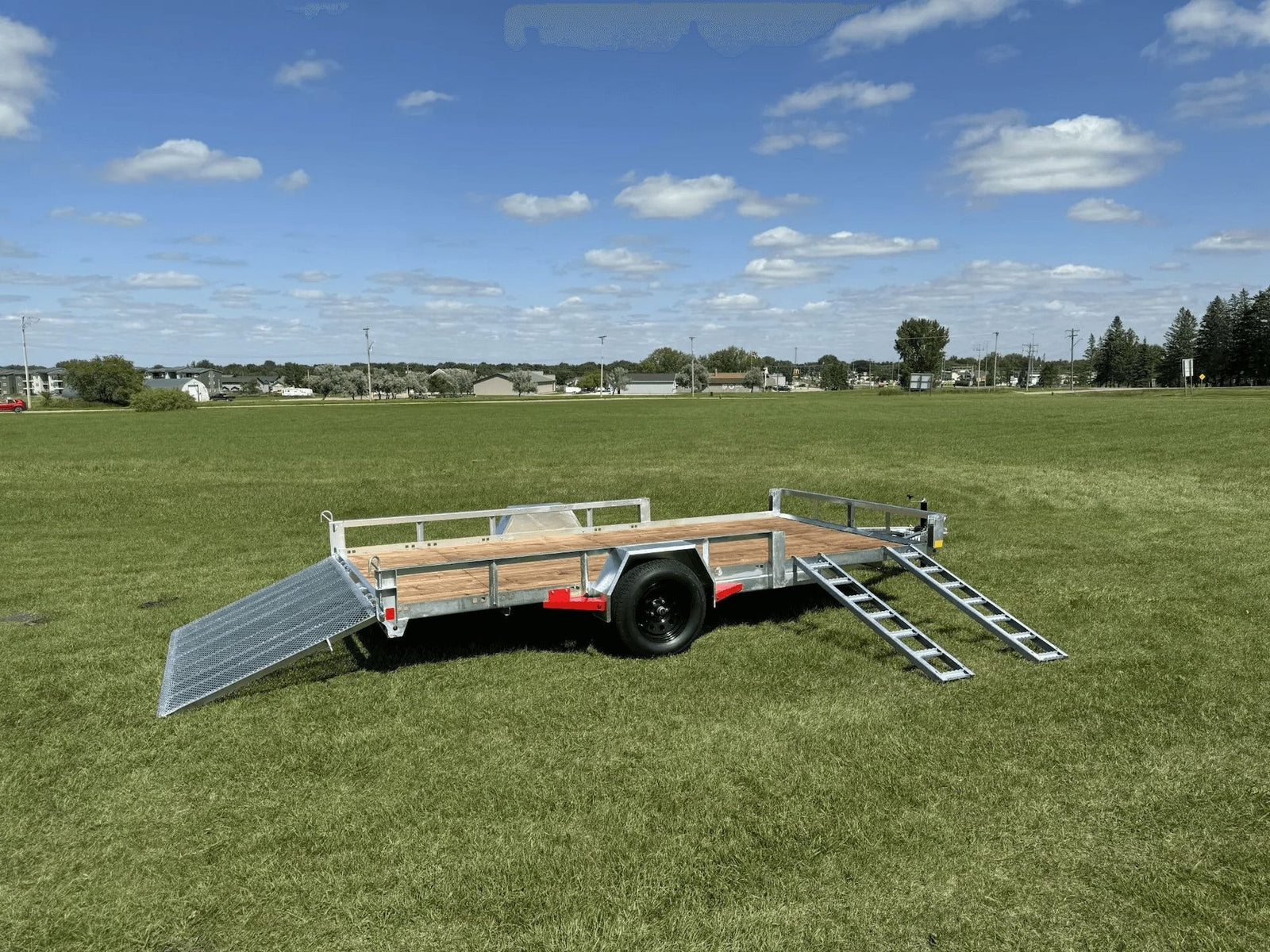 83-in x 14-ft Utility Trailer with Gate & Side ATV Ramps, Galvanized F5V2 - product image 5