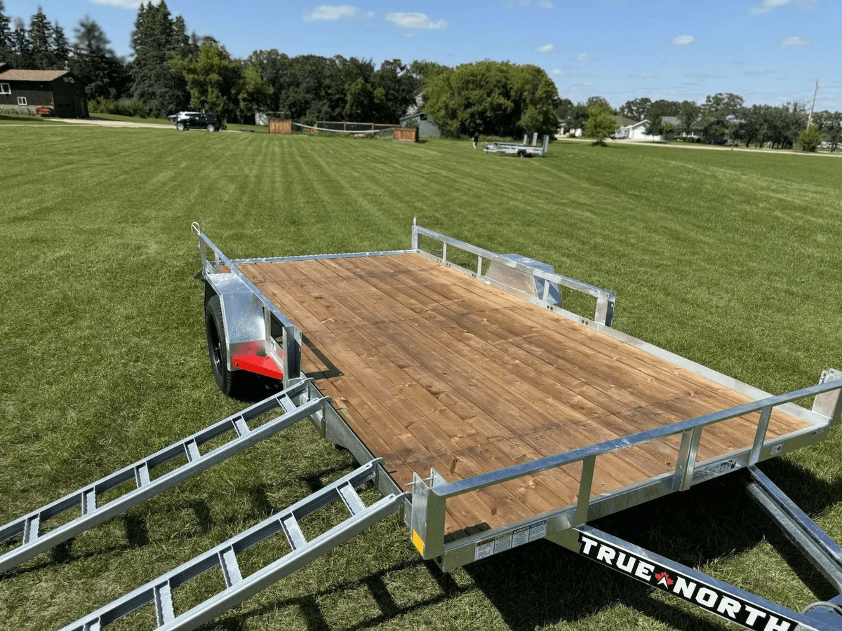 83-in x 14-ft Utility Trailer with Gate & Side ATV Ramps, Galvanized F5V2 - product image 6