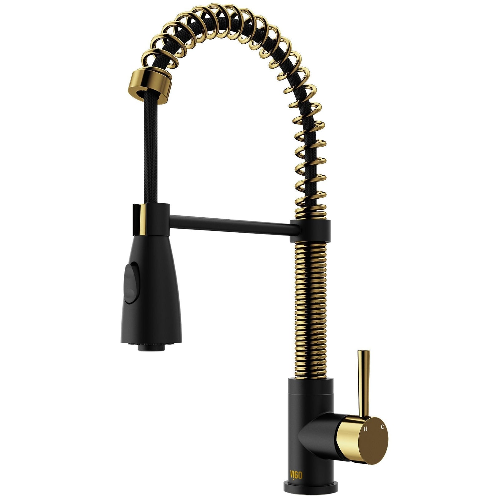 Brant 19-in Single-Handle Gold/Black Kitchen Faucet I2Z9 - product image 1