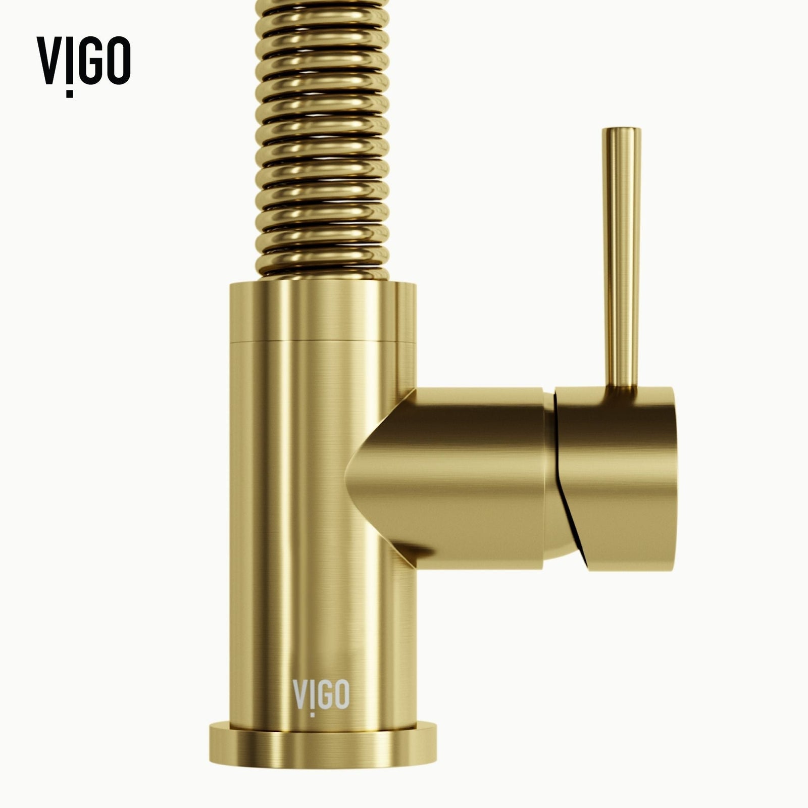 Edison Single Handle Pull Down Sprayer Kitchen Faucet, Matte Gold U8H5 - product image 4