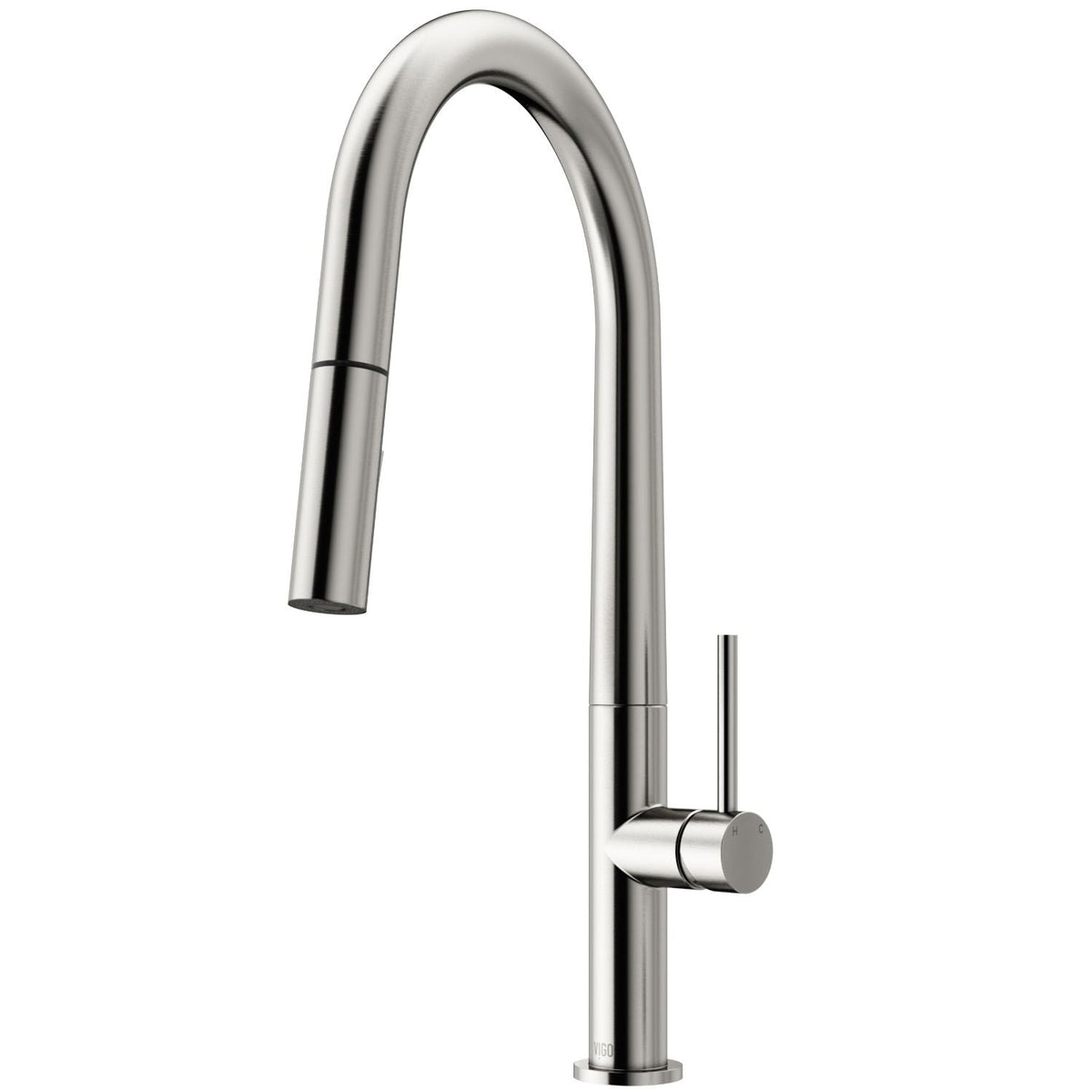 Greenwich Single Handle Pull Down Sprayer Kitchen Faucet with Deck Plate, Stainless Steel Q5J8 - product image 2