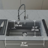 Mercer 33-in Stainless Steel Undermount Kitchen Sink Z0U8 - product image 5