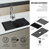 Mercer 33-in Stainless Steel Undermount Kitchen Sink Z0U8 - product image 6