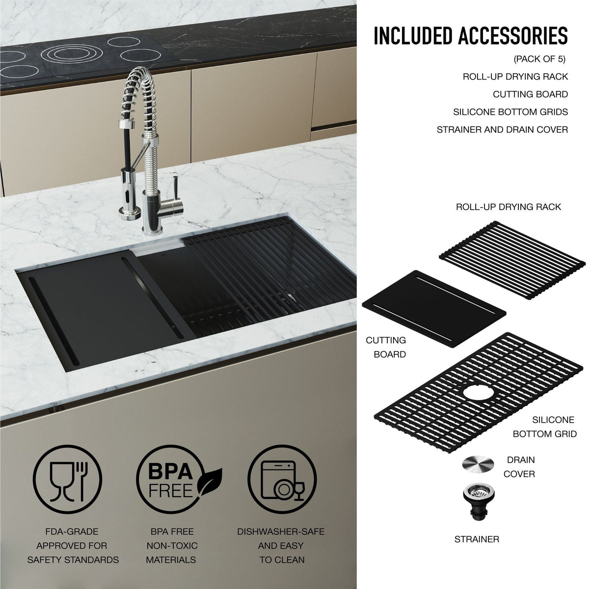 Mercer 33-in Stainless Steel Undermount Kitchen Sink Z0U8 - product image 6