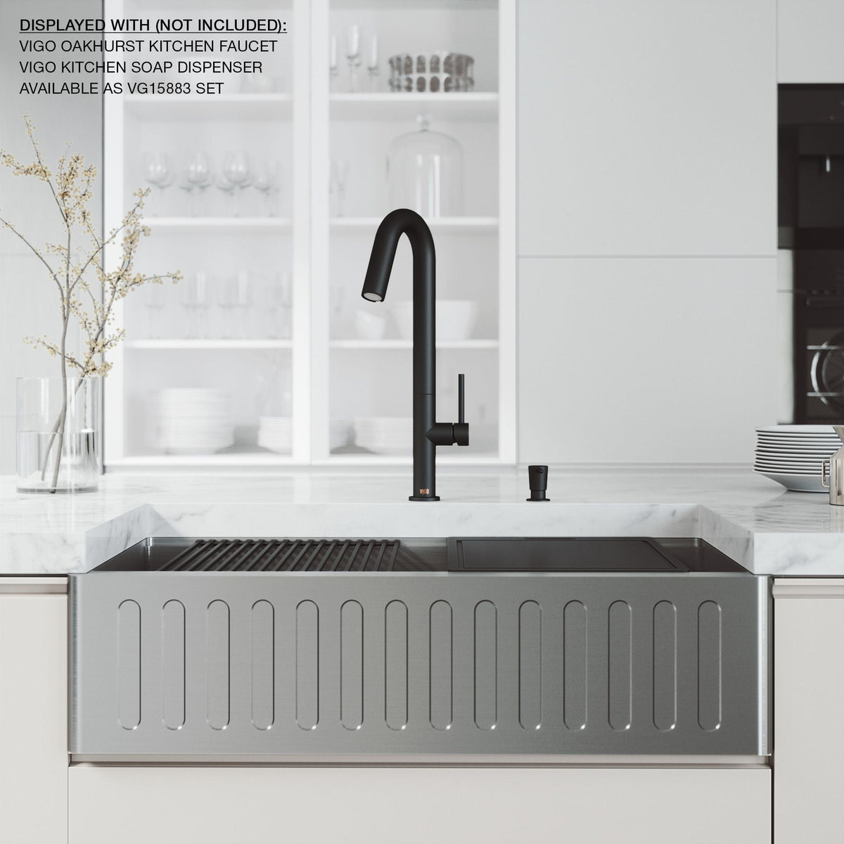 Oxford Single Farmhouse Kitchen Sink, 36-in x 21-in T2J2 - product image 8