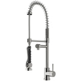 Zurich Single Handle Pull Down Spray Kitchen Faucet, Stainless Steel E6H6 - product image 1