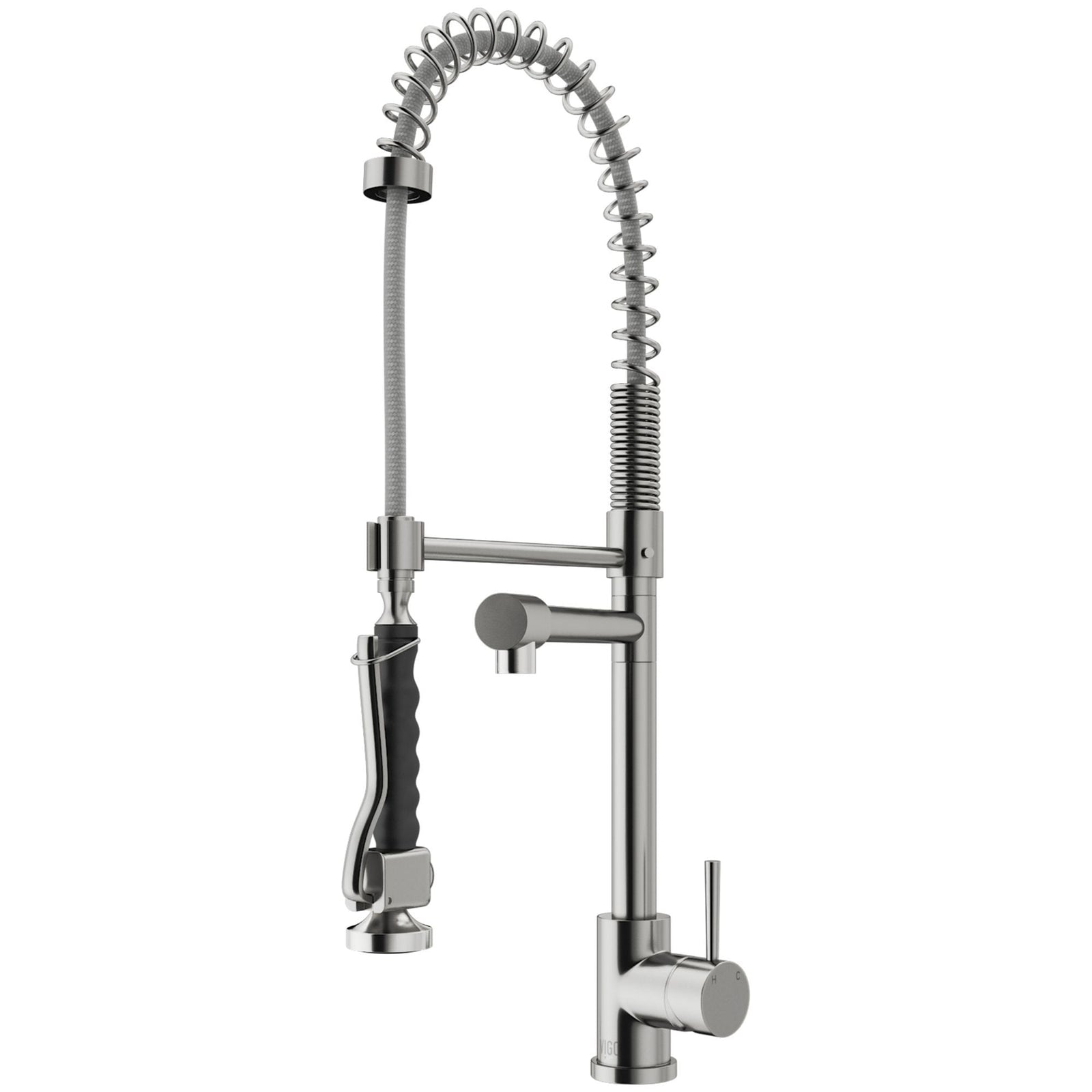 Zurich Single Handle Pull Down Spray Kitchen Faucet, Stainless Steel E6H6 - product image 2