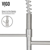 Zurich Single Handle Pull Down Spray Kitchen Faucet, Stainless Steel E6H6 - product image 7