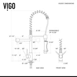 Zurich Single Handle Pull Down Spray Kitchen Faucet, Stainless Steel E6H6 - product image 8