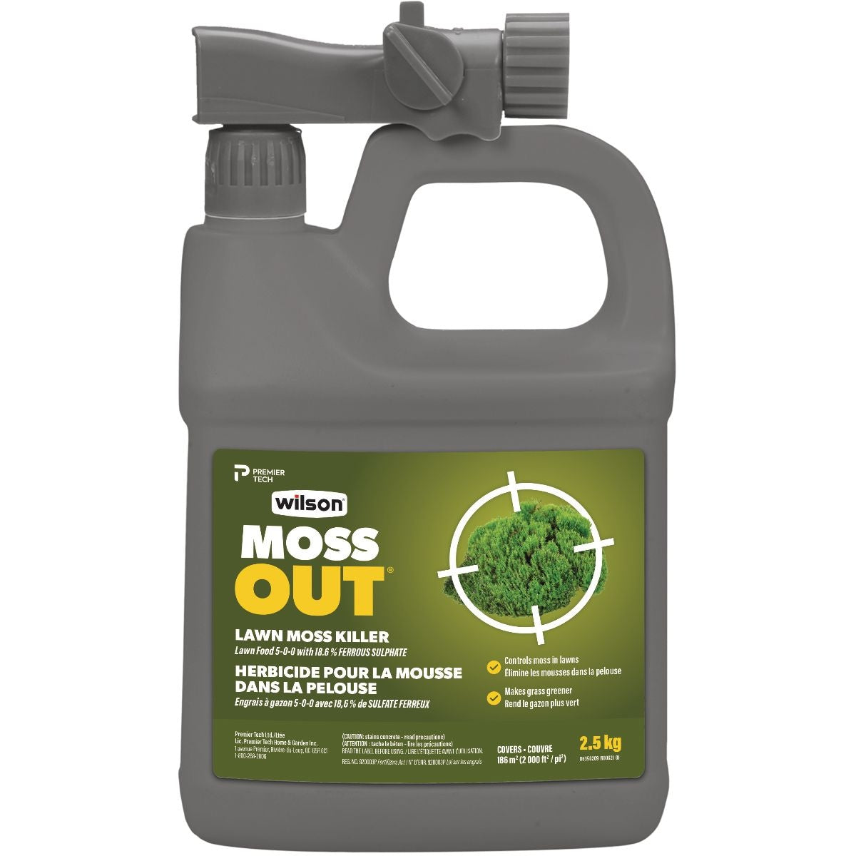 MossOut Moss Killer with Lawn Food 5-0-0, 2.5-kg Z3L5 - product image 2