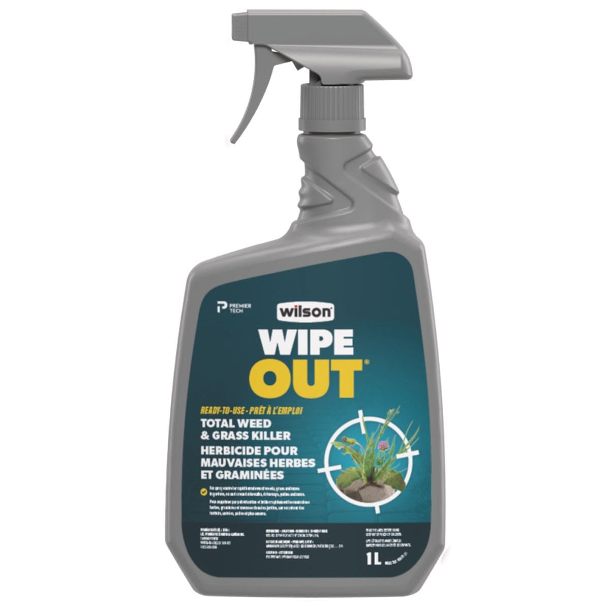 Wipe Out Ready-to-Use Total Weed & Grass Killer, Herbicide Sprayer, 1-L K4A2 - product image 2