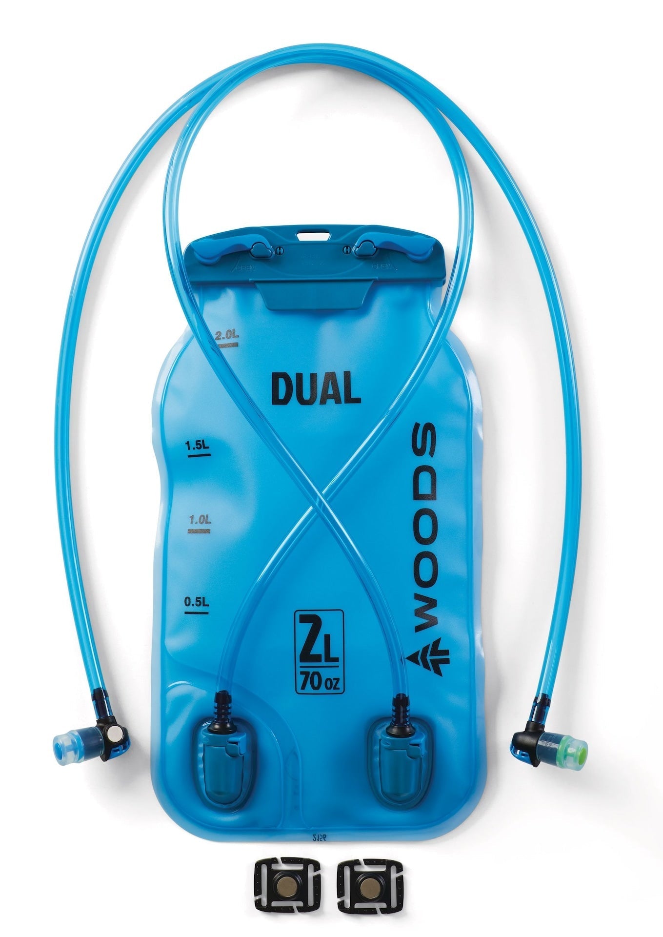 DUAL-COMPARTMENT Water Hydration Reservoir/Bladder, Hiking and Outdoor Sports, 2 x 1-L Compartments U9V9 - product image 1