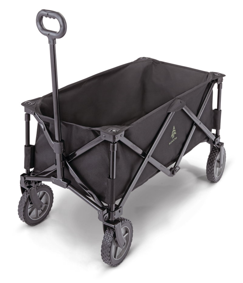 Outdoor Collapsible Folding Utility Standard Wagon & Carry Bag, 150 lb Capacity, Black Z2Z4