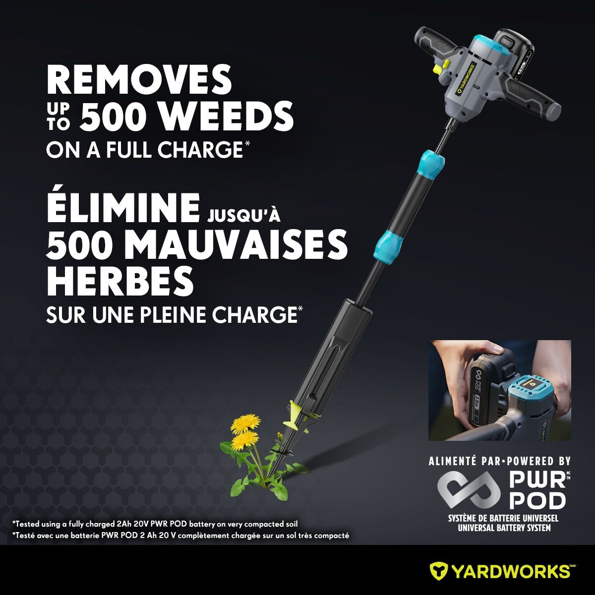 20V Cordless Lawn Weeder, with PWR POD 2.0Ah Battery and Charger R8O8 - product image 6