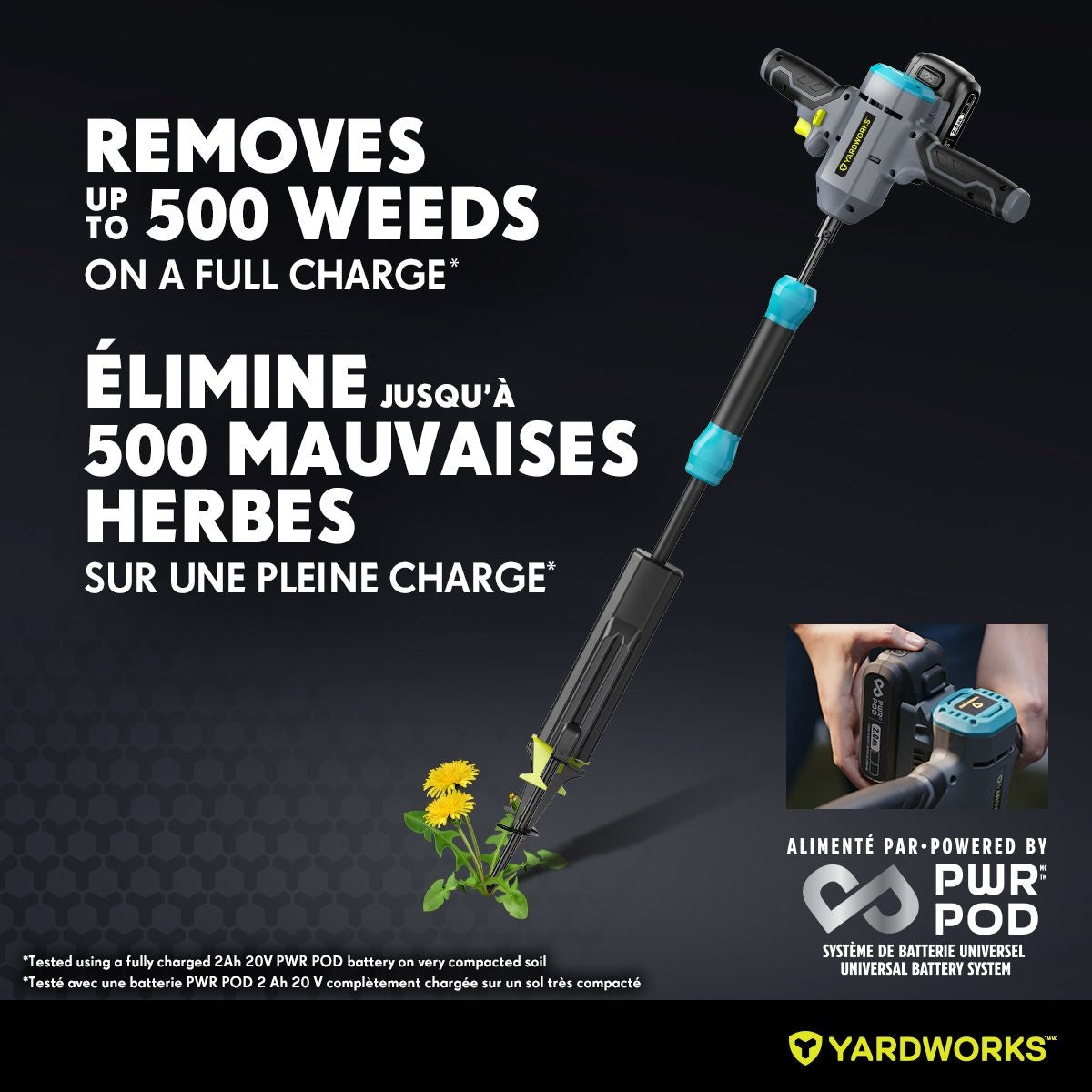 20V Cordless Lawn Weeder, with PWR POD 2.0Ah Battery and Charger R8O8 - product image 8