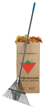 24-Tine Metal Leaf Rake with Fibreglass Shaft, 24-in S6N0 - product image 5