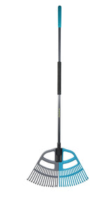 3-in-1 30-Tine Leaf Rake with Fibreglass Shaft, 24-1/2-in Wide Q9U9 - product image 1
