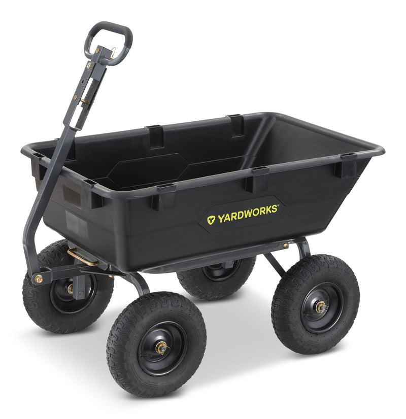 Poly Tray 4-Wheel Garden/Yard Cart, 1200-lb C7S8